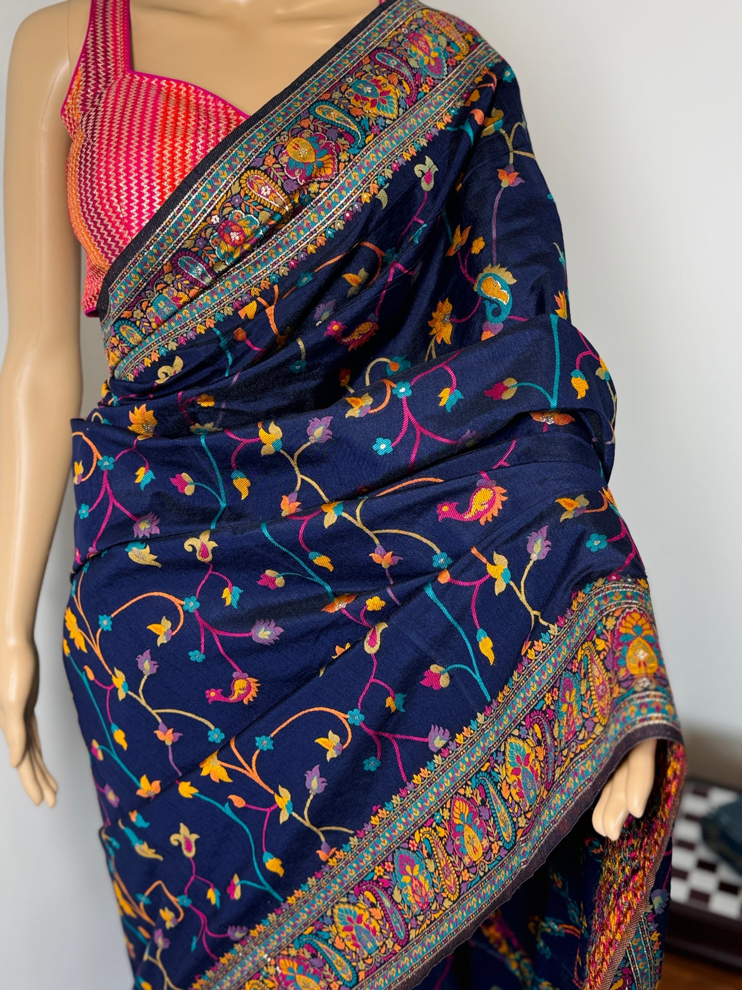 Pashmina silk saree