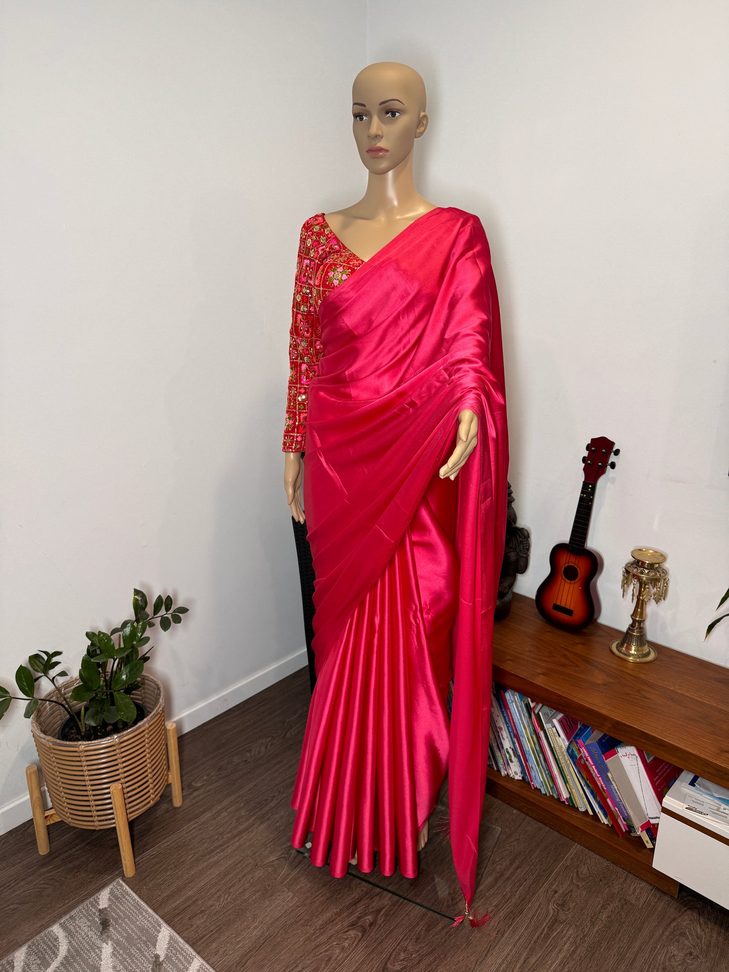Satin silk saree