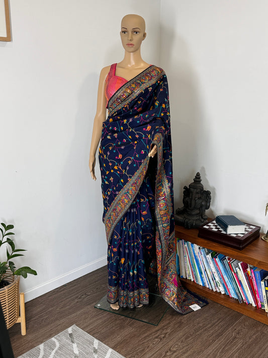 Pashmina silk saree