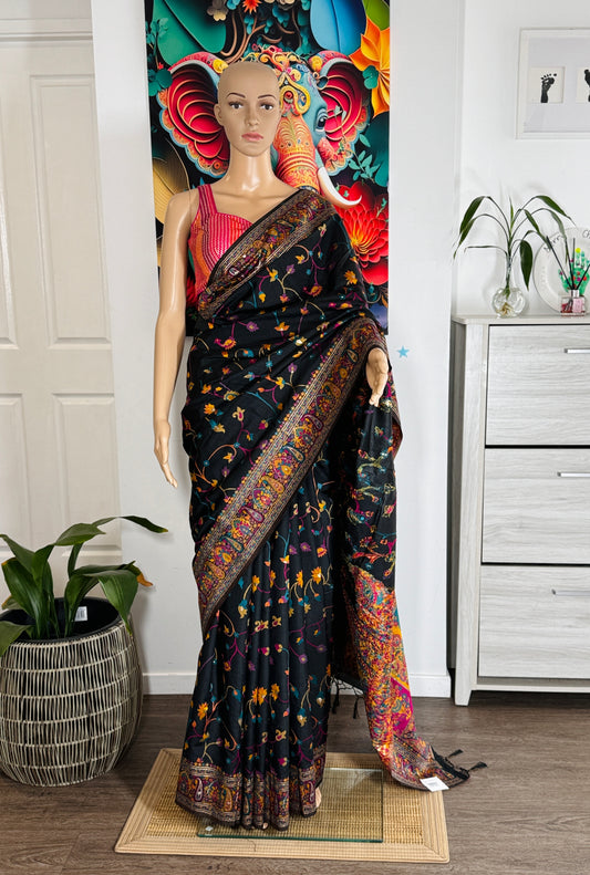 Pashmina silk saree