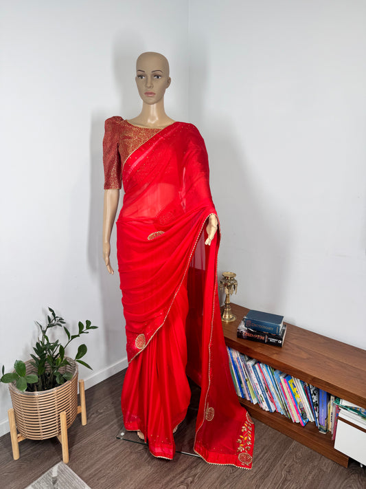 Red saree