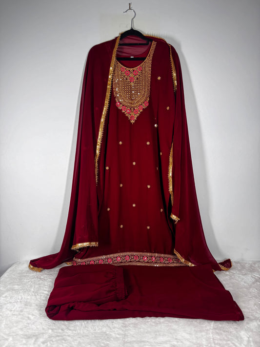 Georgette Kurtha set
