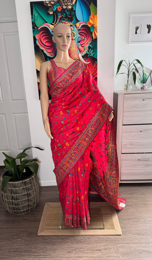Pashmina silk saree