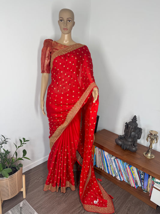 Chinnon chiffon saree