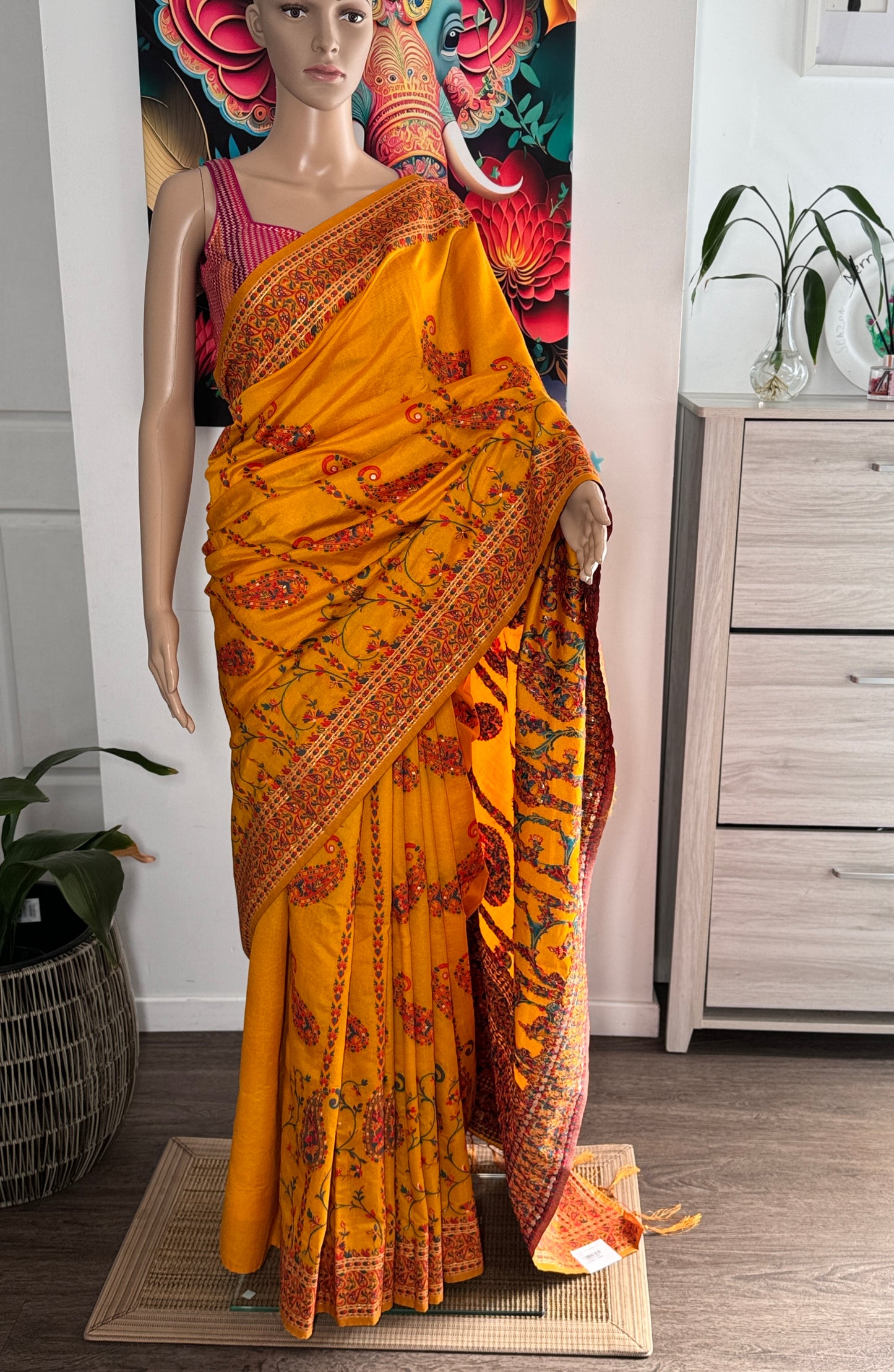Pashmina silk saree