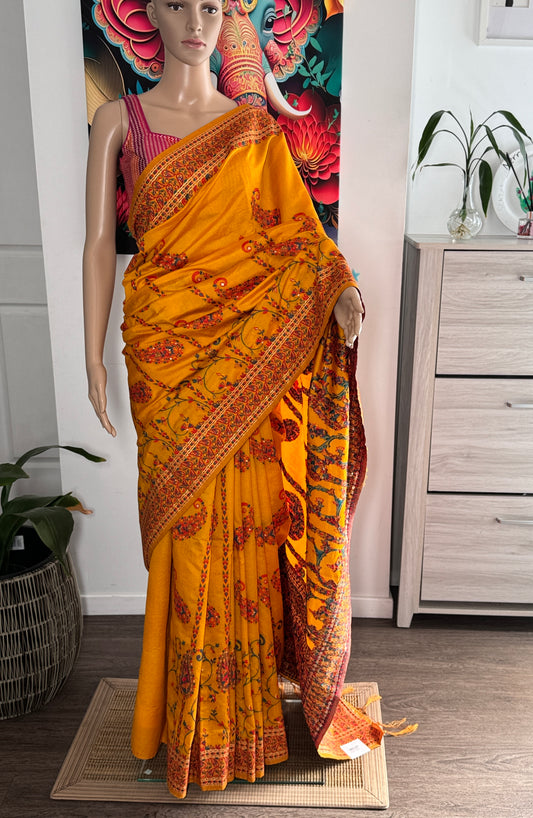 Pashmina silk saree