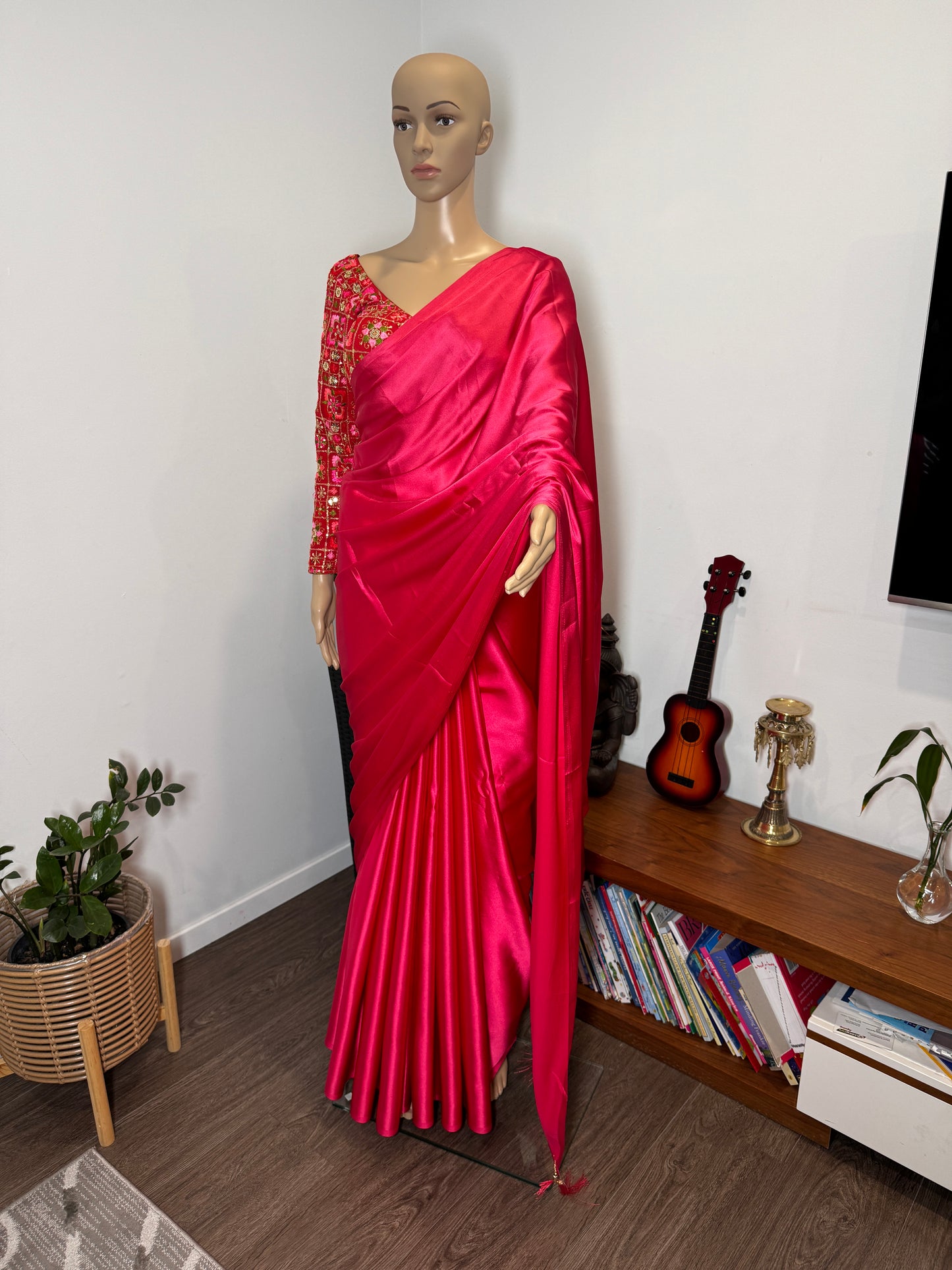Satin silk saree