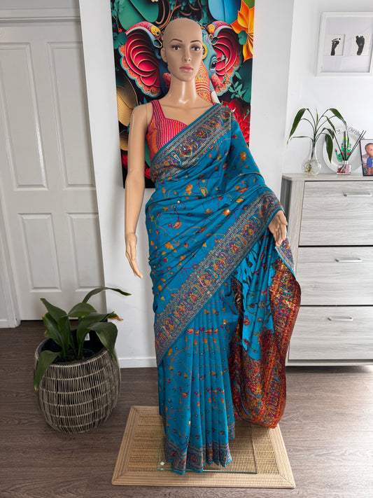 Pashmina silk saree
