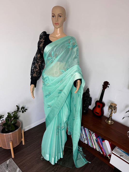 Single piece chiffon saree