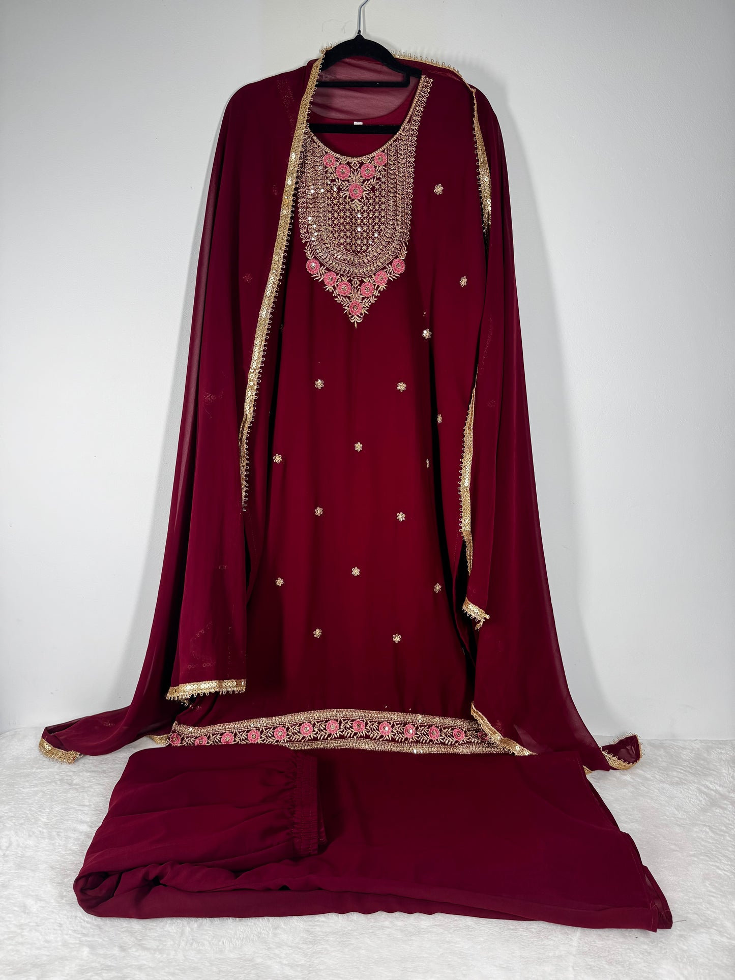 Georgette Kurtha set