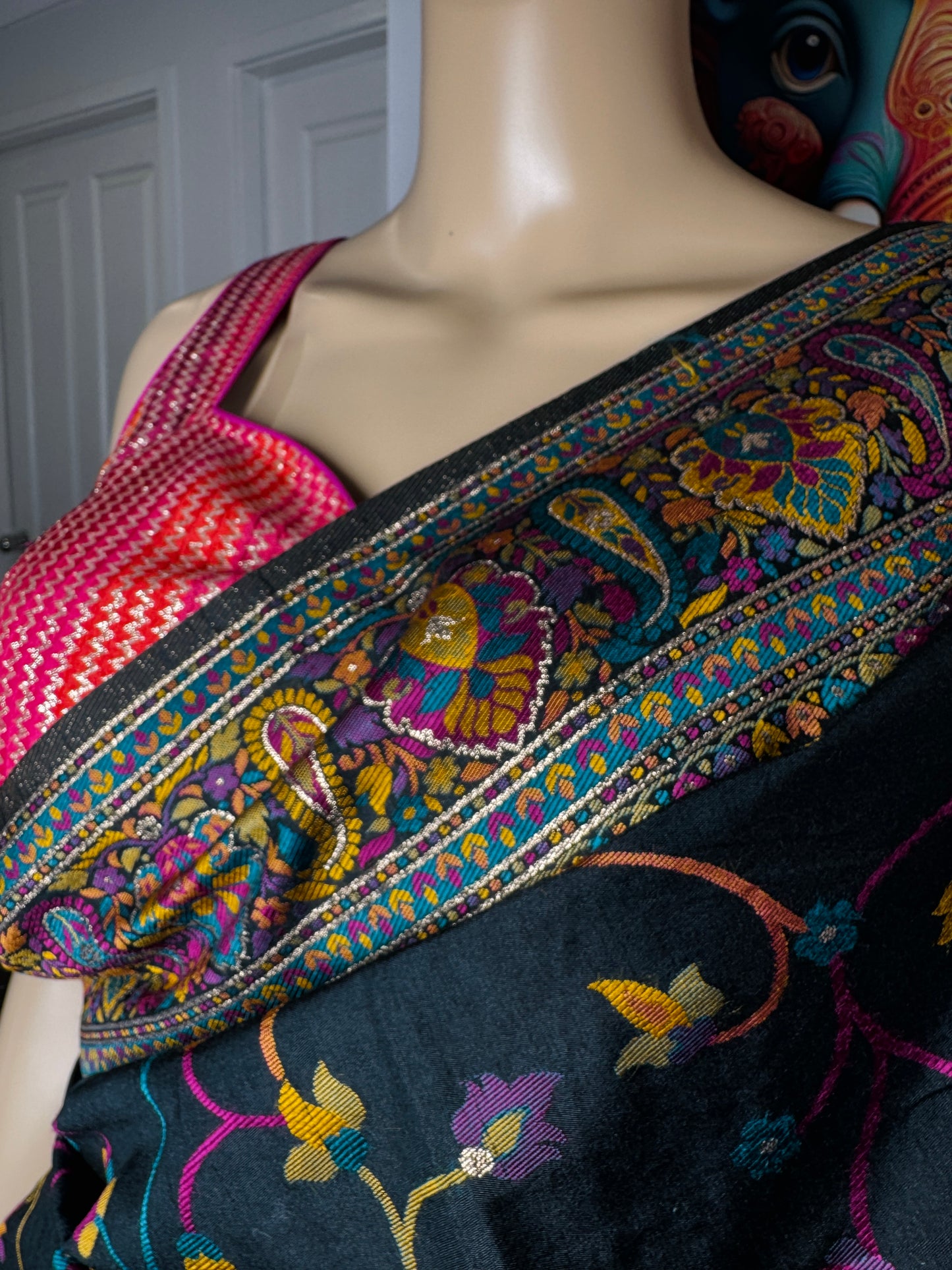 Pashmina silk saree
