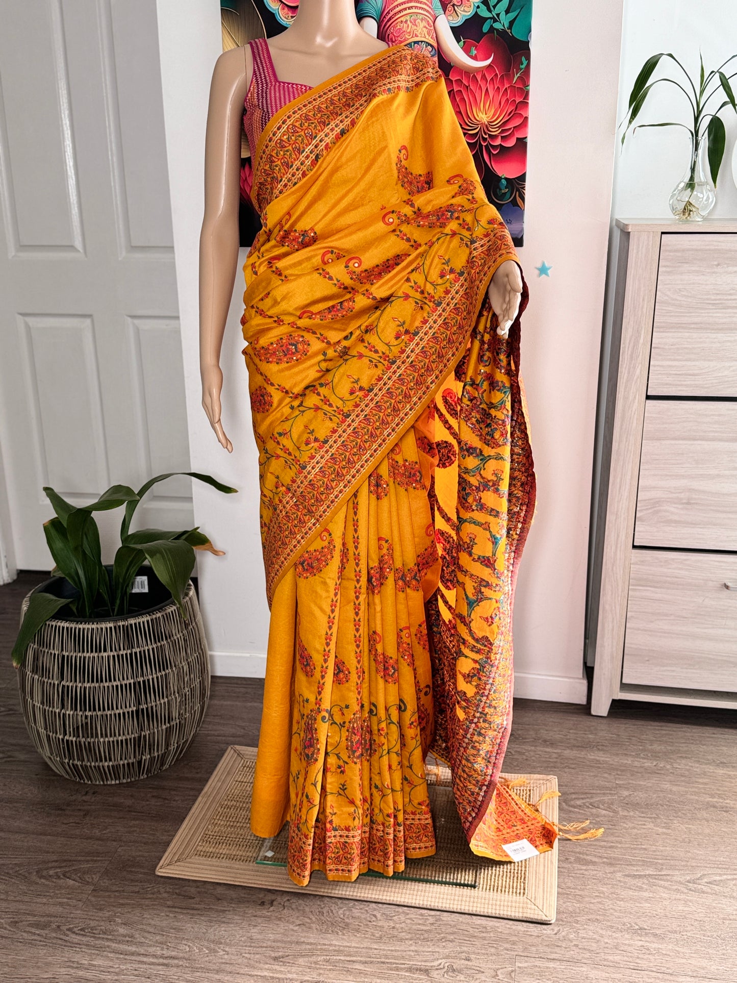 Pashmina silk saree