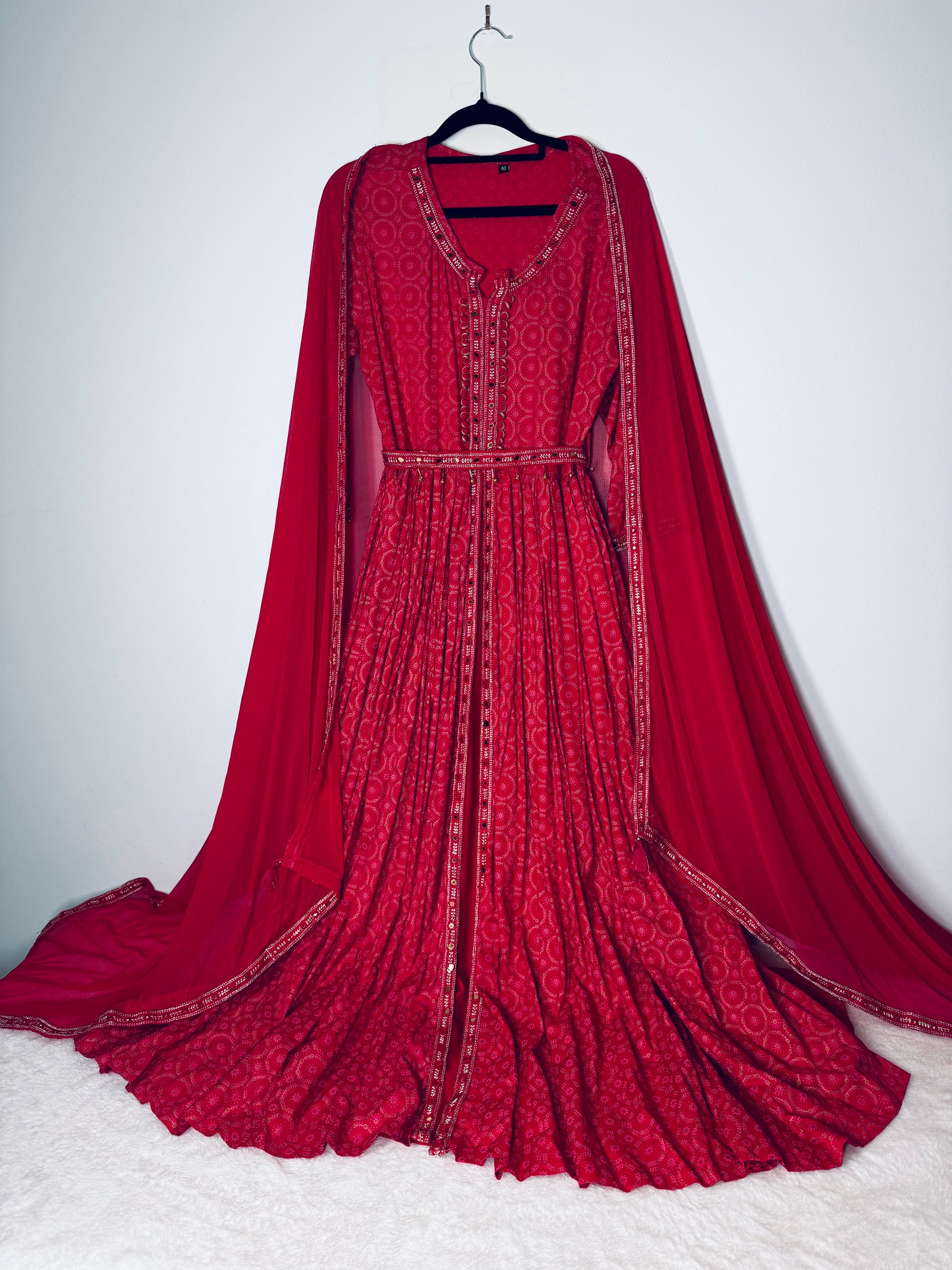 Front slit gown