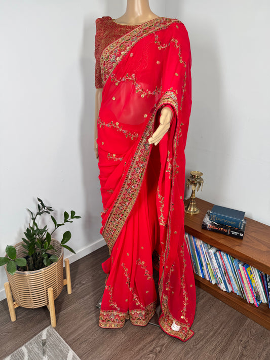 Red saree